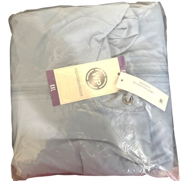 WP Weatherproof Women's‎ 2XL Blue Casual Lightweight Hooded Rain Jacket - Picture 3 of 3